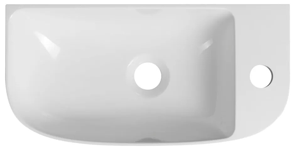 Бял малък умивалник от отлят мрамор 44x22 cm Alga – Sapho