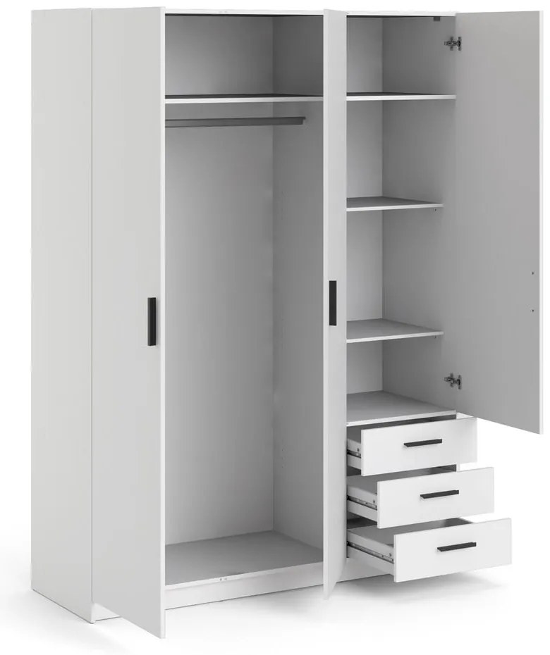 Бял гардероб 147x200 cm Sprint – Tvilum