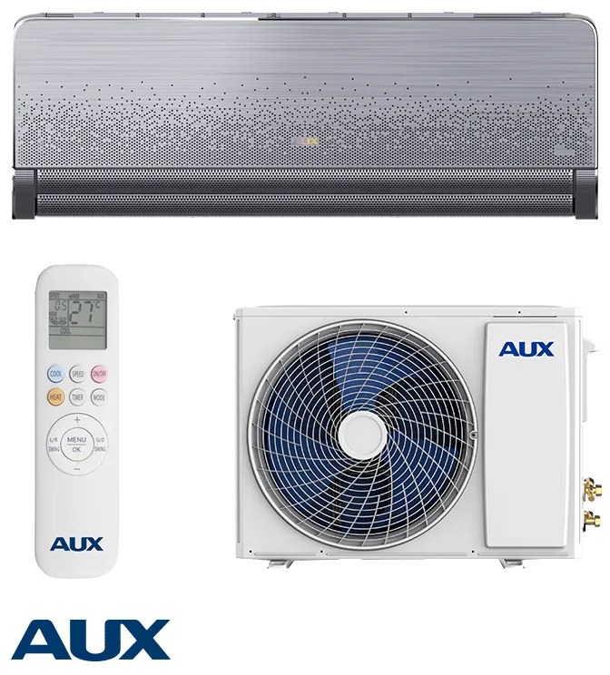 Инверторен климатик AUX C-PRO ASW-H09B6A4/FQA800R3DI-D0, 9000 BTU, 21 м2, A+++, Wi-Fi, R-32, Сив