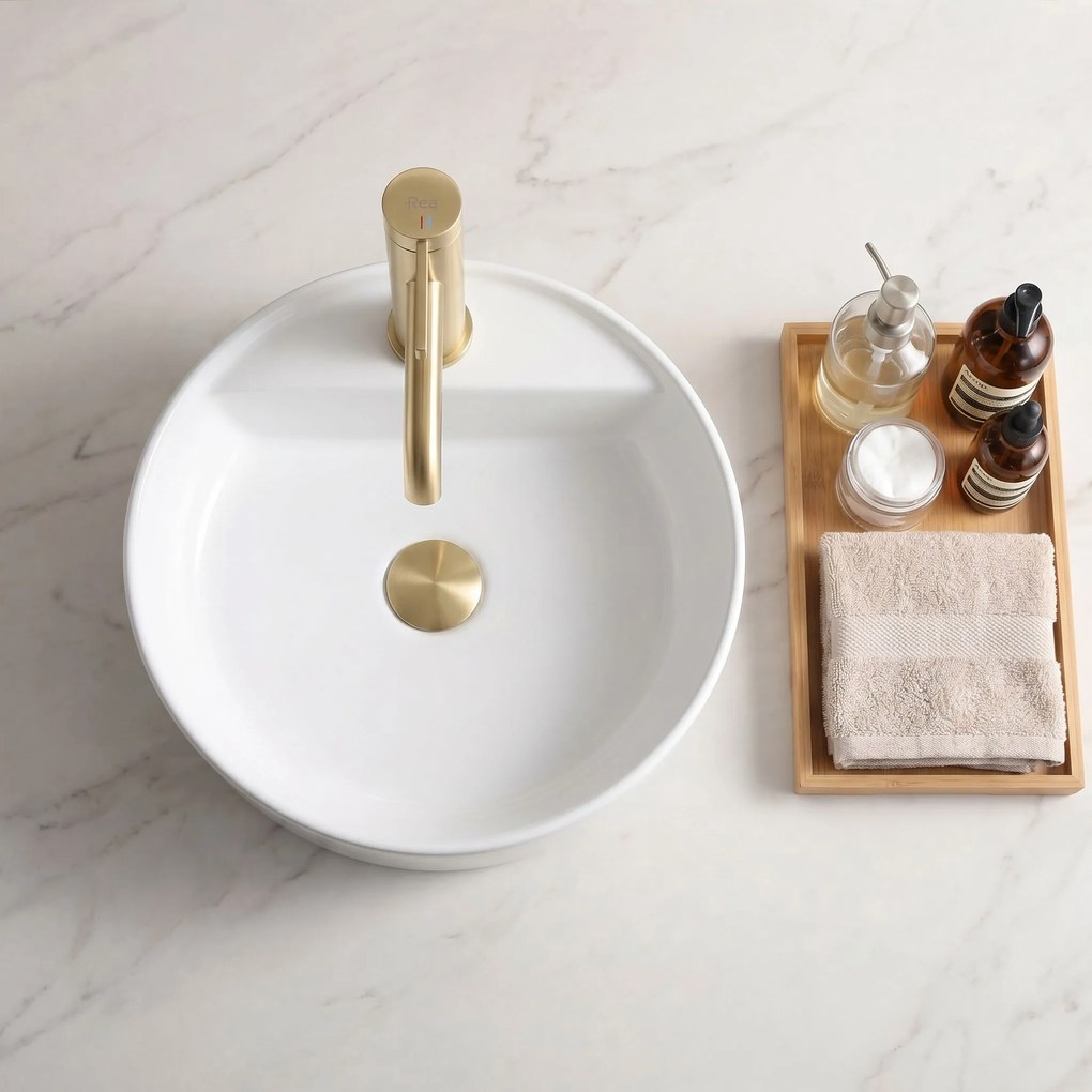 Смесител за баня Rea Rivo Brush Gold