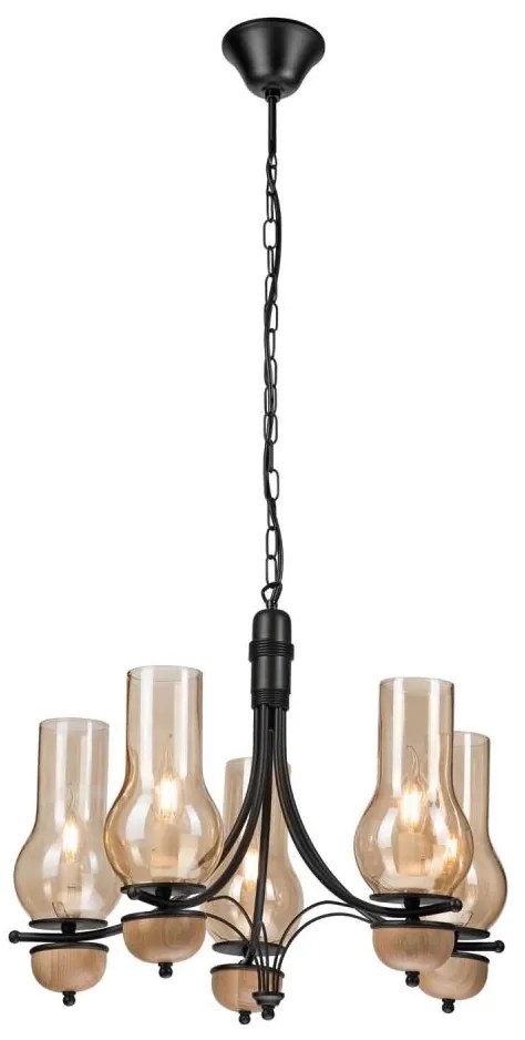 Brilagi - LED Пендел COTTAGE 5xE14/40W/230V бук/кафяв