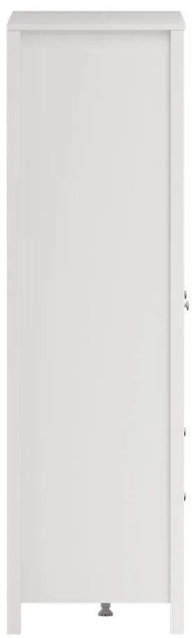 Бял гардероб с огледало 150x199x58 cm Madrid – Tvilum