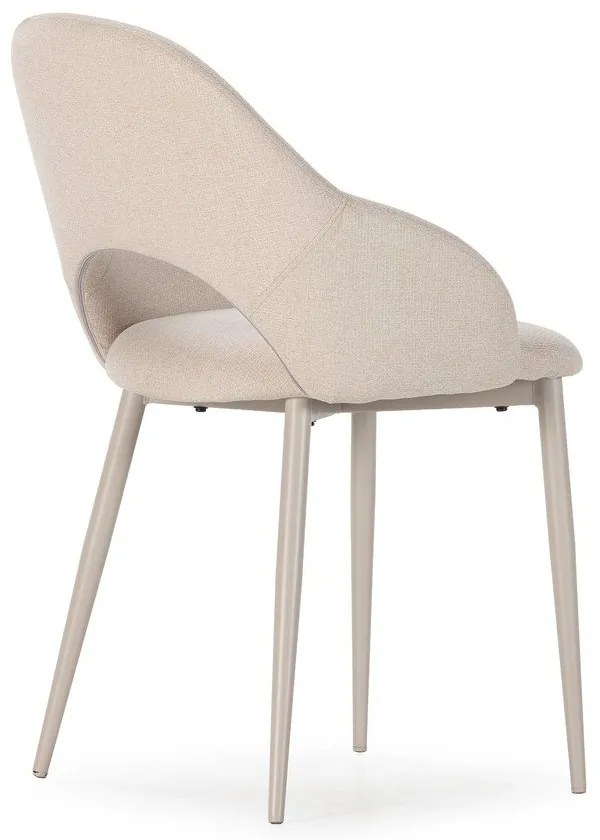 Бежови тапицирани трапезни столове в комплект 2 бр. Lia – Marckeric