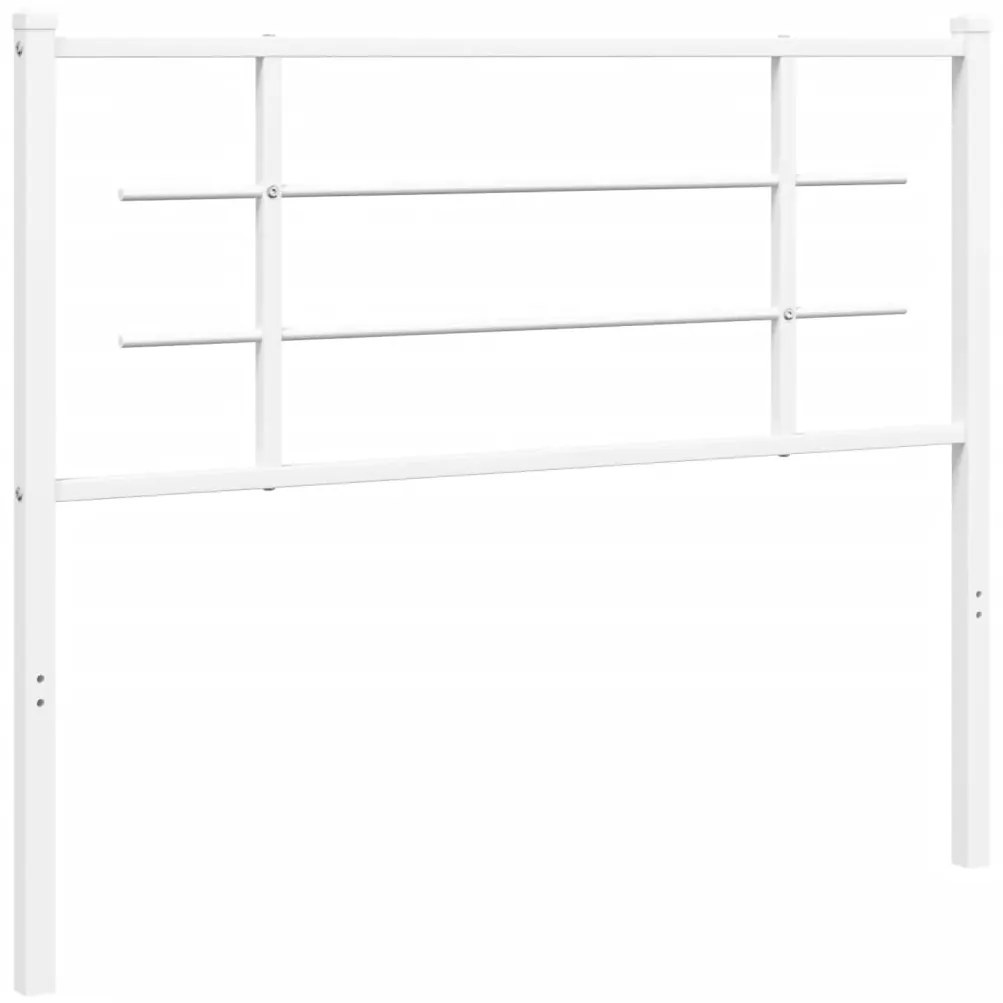 355640 vidaXL Метална резервна табла за легло, бяла, 107 см