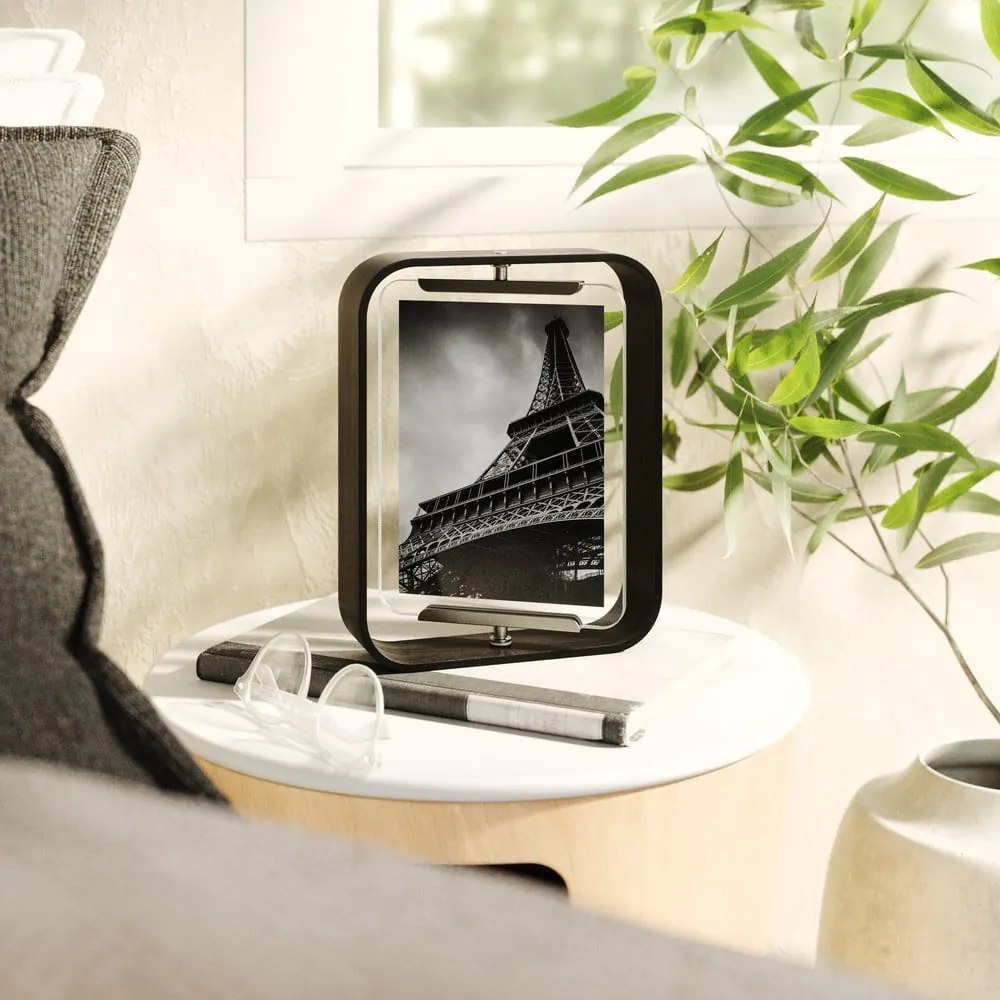 Черна дървена стояща рамка 19x24 cm Bellwood – Umbra