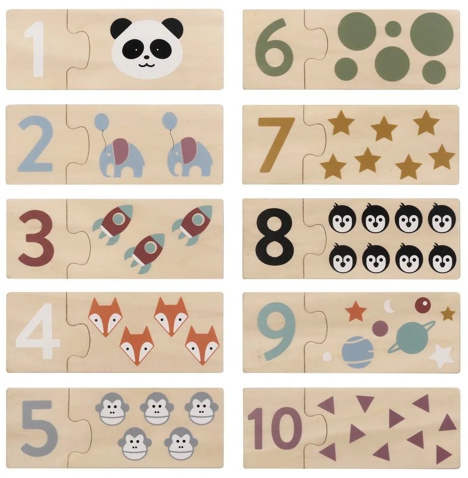 Дървен пъзел (брой части 20) Numbers – Kindsgut