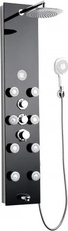 Хидромасажен душ панел ICSH 3024 B, черен, 130x25см