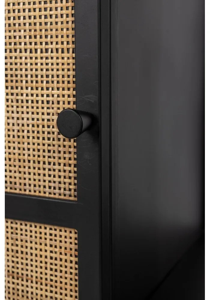 Черна ратанова стойка за вино за 8 бутилки, 80x100 cm Guuji - White Label