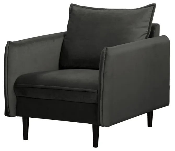 Тъмносиво кадифено кресло Juli – Ropez
