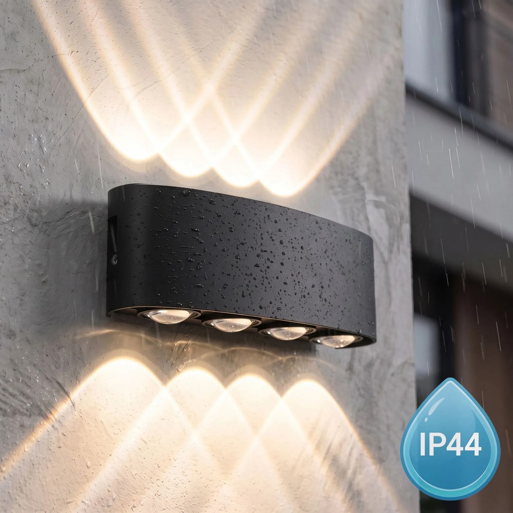 Фасадна лампа Аплик LED JNH041-8G Black