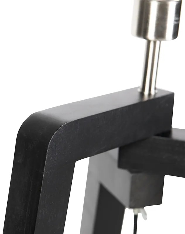 Селска подова лампа триножник черна без абажур - Puros