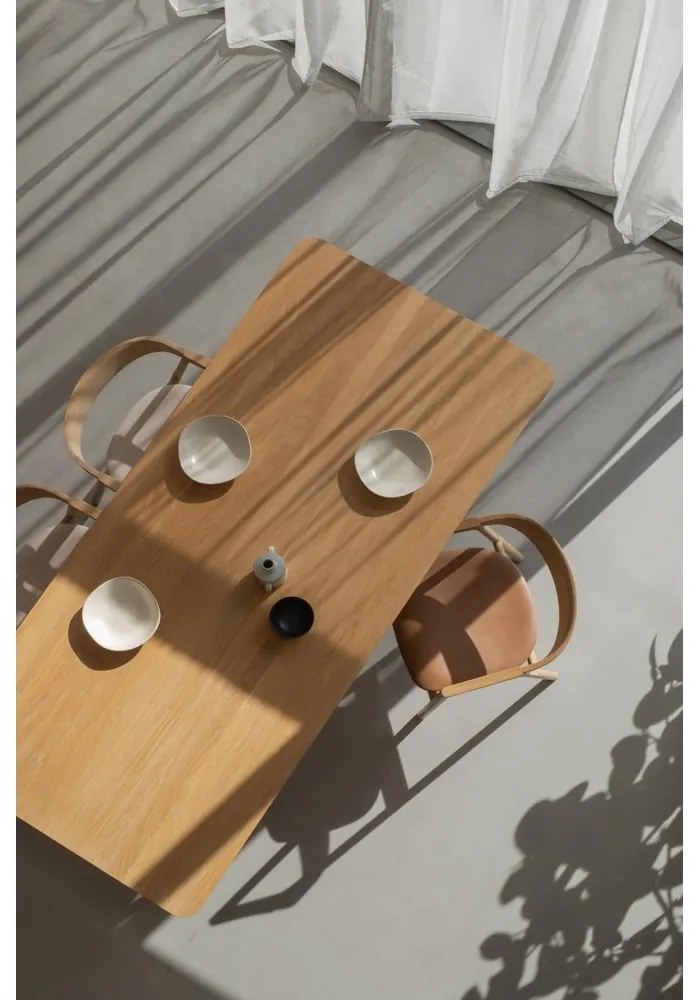 Трапезна маса с дъбов плот 220x90 cm Tink - Gazzda