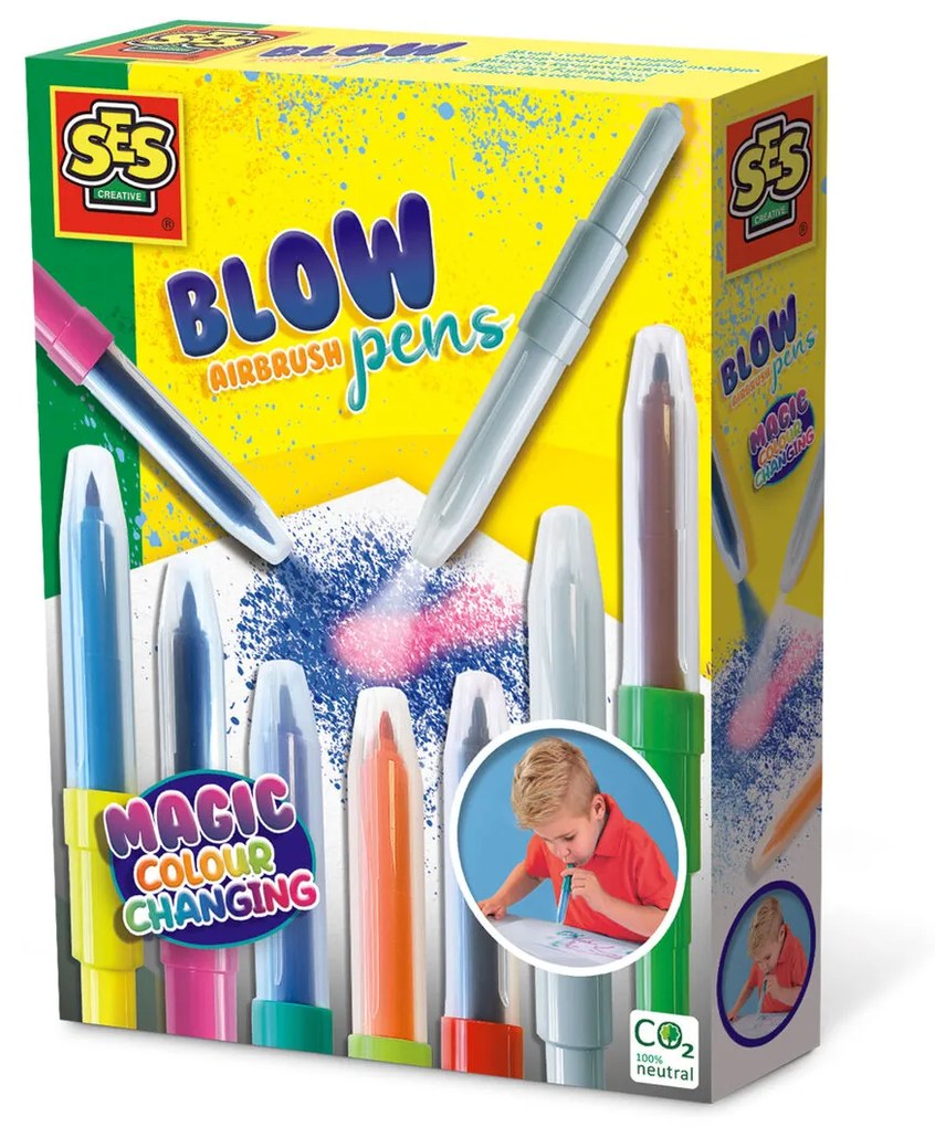 Комплект Химикали с Филц SES Creative Blow Airbrush Pens