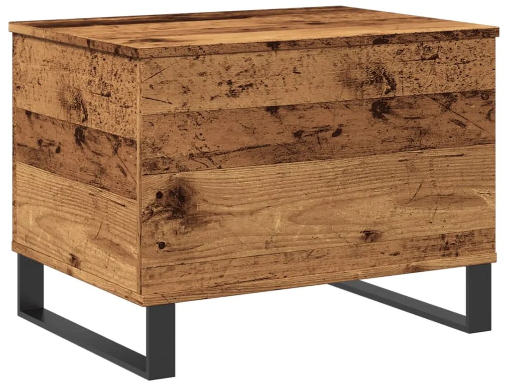 857440 vidaXL Кафе маса, старо дърво, 60x44,5x45 см, инженерно дърво