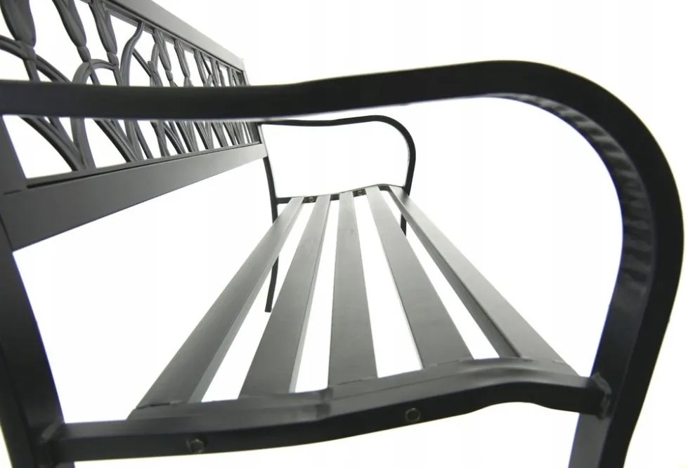 Елегантна градинска пейка 125 x 53 x 77 cm