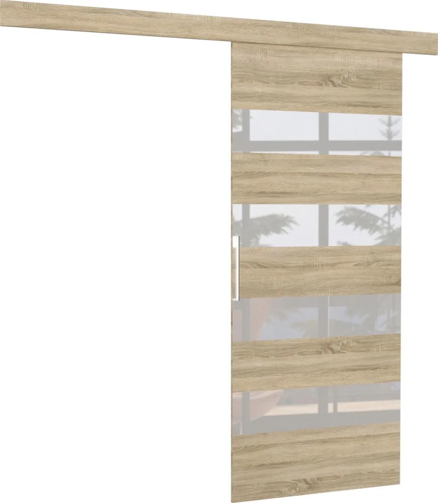 Плъзгаща се врата Zebra-Fusiko-Leuko gualistero-86 x 205 cm