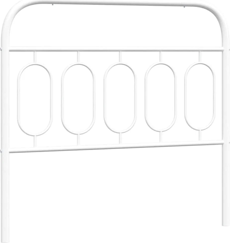 377196 vidaXL Метална резервна табла за легло, бяла, 107 см