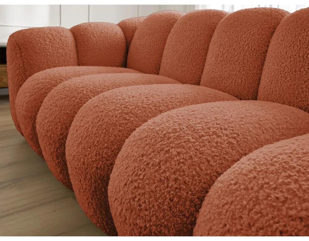 Диван от прежда с примки от букле в тухлен цвят 232 cm Hippolyte – Bobochic Paris