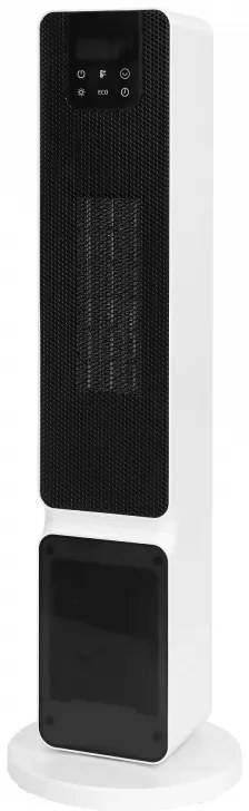 Керамична печка за отопление тип колона ELITE ECHTD-1377, 2000W, До 20 м2, Автоматична осцилация, Дистанционно, Бял/черен