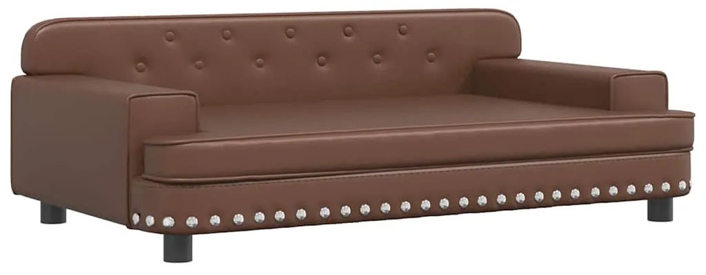 3196289 vidaXL Детски диван кафяв 90x53x30 см изкуствена кожа
