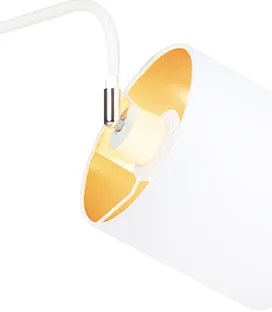 Модерна подова лампа бяла със злато - Lofty