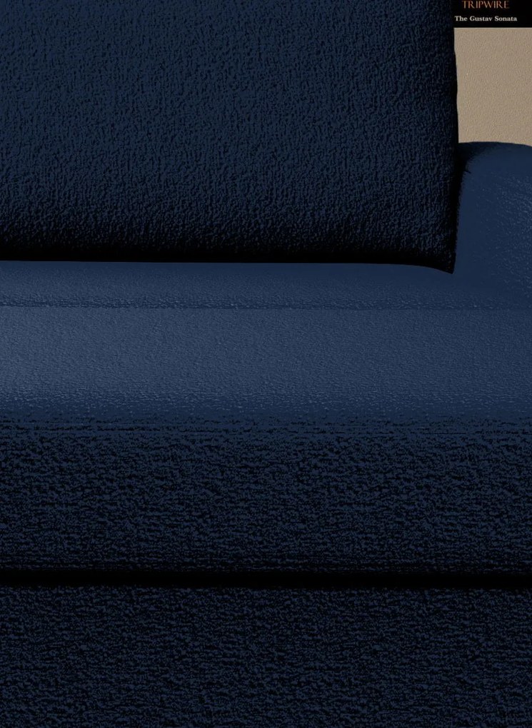 Ъглов Диван Орхидея-Тъмно Синьо-Десен