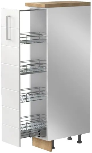 Висок подов шкаф Hudson K14-30-1KZ-Fusiko dark - White
