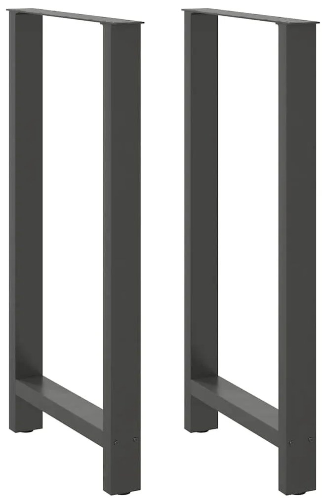 4013358 vidaXL Крака за бар маса, антрацит, 2 бр., 60 x (110-111) см, стомана