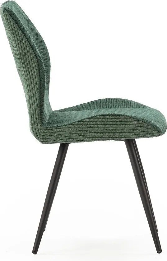 Зелени велурени трапезни столове в комплект 2 бр. Adaya – Marckeric