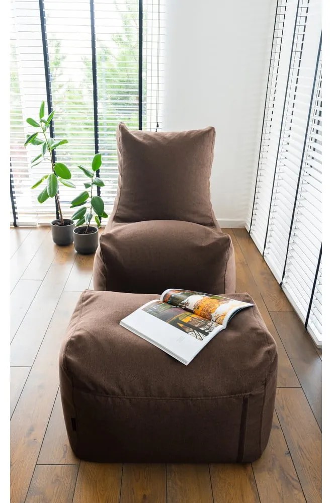 Кремав пуф от букле Plus 70 Lounge – SLOWDOWN