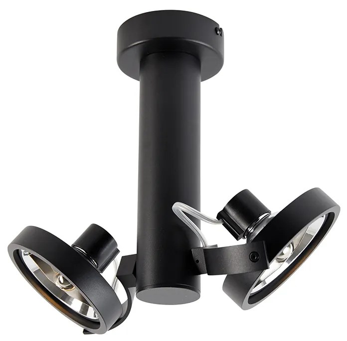 Модерен прожектор черен регулируем 2 светлини - Goes