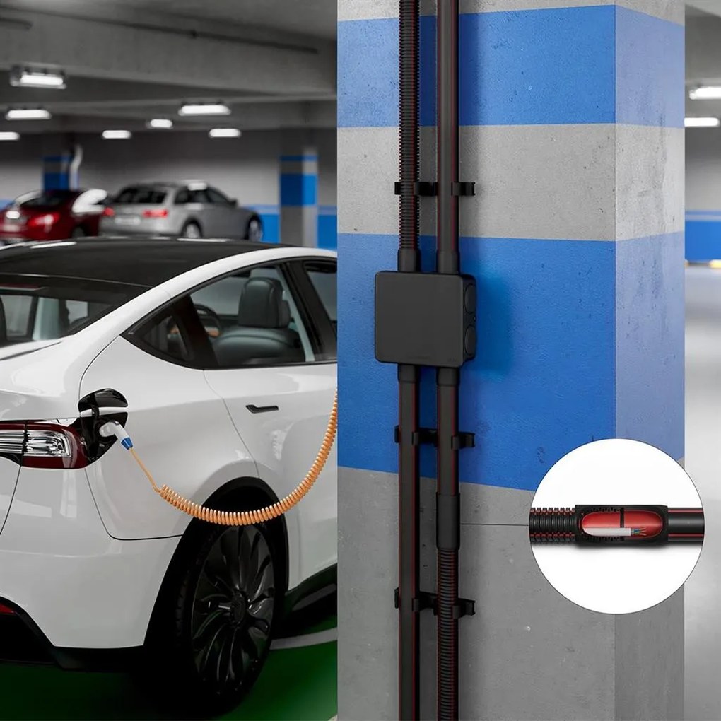 Kouvidis Разклонителна кутия открит монтаж 101x101x51мм IP55 цвят Черен PO DUROSOL  - KD3025025