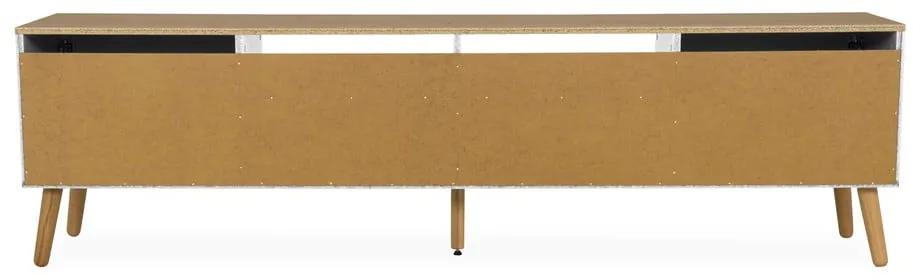 Бяла маса за телевизор с дъбови крака, широчина 192 cm Dot - Tenzo