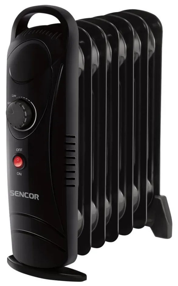 Sencor - Маслен радиатор с 7 ребра, 700 W/230 V, черен