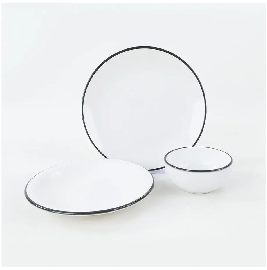 Комплект от 12 части от бели керамични съдове Simply - My Ceramic