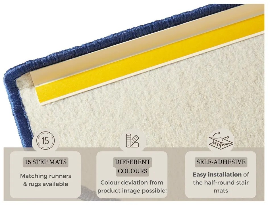 Сини самозалепващи се стъпала за стълби в комплект от 15 бр. 23x65 cm Fancy – Hanse Home