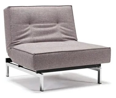 Сив сгъваем фотьойл с метална основа Innovation Splitback Mixed Dance Grey
