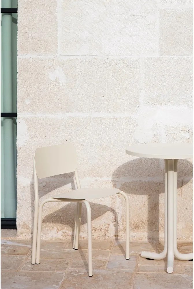 Бежов градински стол метален Kei – noo.ma