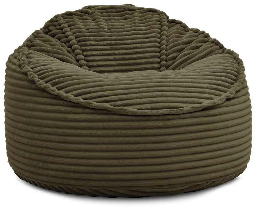 Зелен пуф от рипсено кадифе Socrate – Bobochic Paris