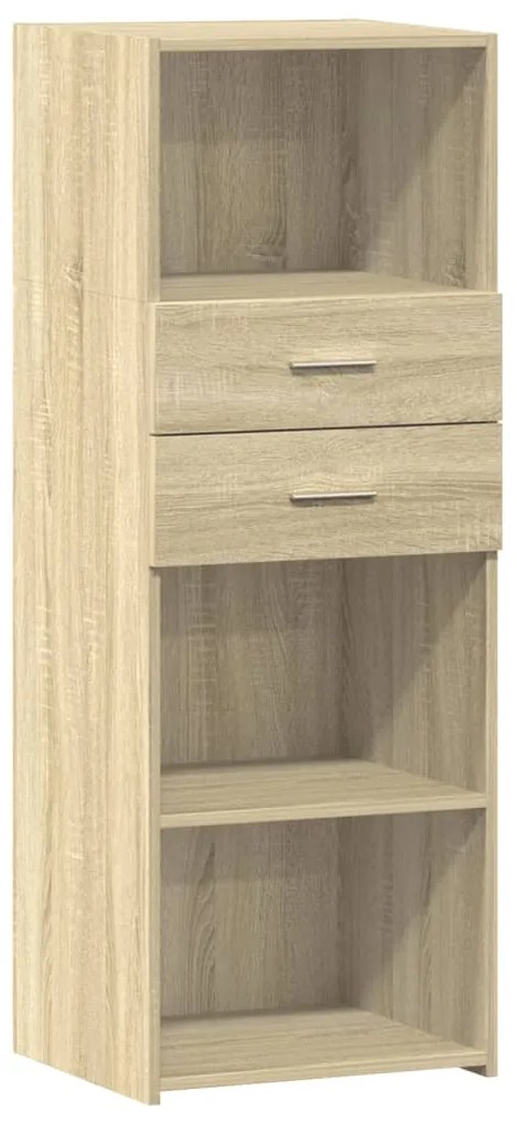 846168 vidaXL Висок шкаф, сонома дъб, 45x42,5x124 см, инженерно дърво