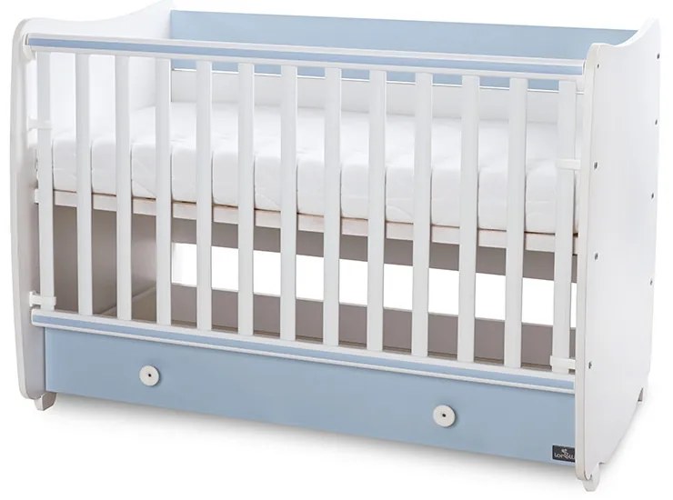 LORELLI Classic Легло-люлка 60/120 см. DREAM БЯЛО/ BABY BLUE