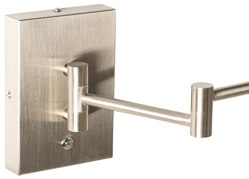 Дизайнерски стенен аплик стомана с LED димер - Notia