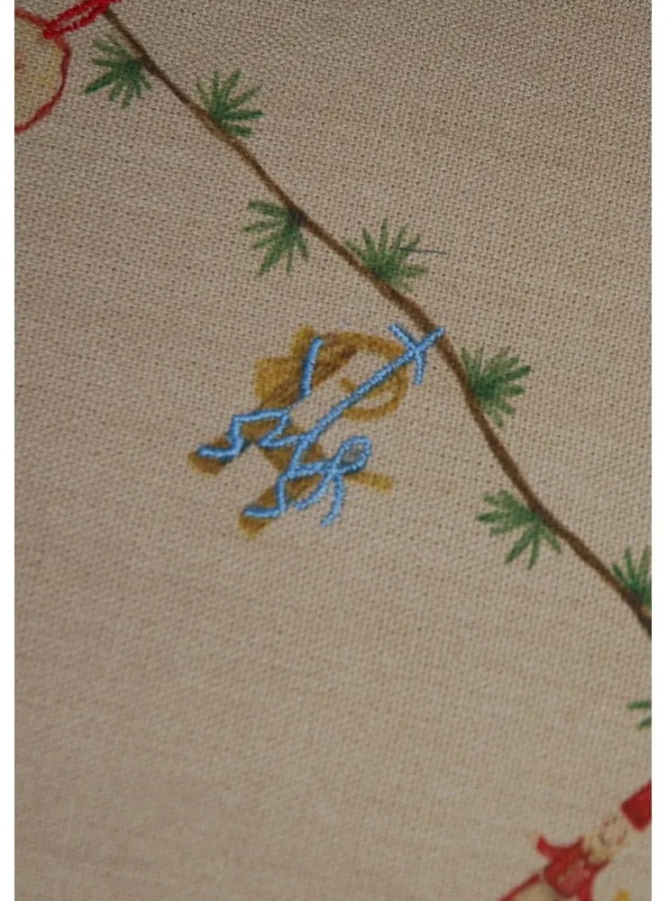 Бежов памучен кръгъл килим за под елхата с коледен мотив ø 130 cm Hammershøi Christmas – Kähler Design