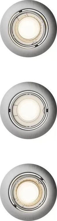 Philips - Комплект 3x вградени осветителни тела PERIDOT 1xGU10/7W/230V сребрист