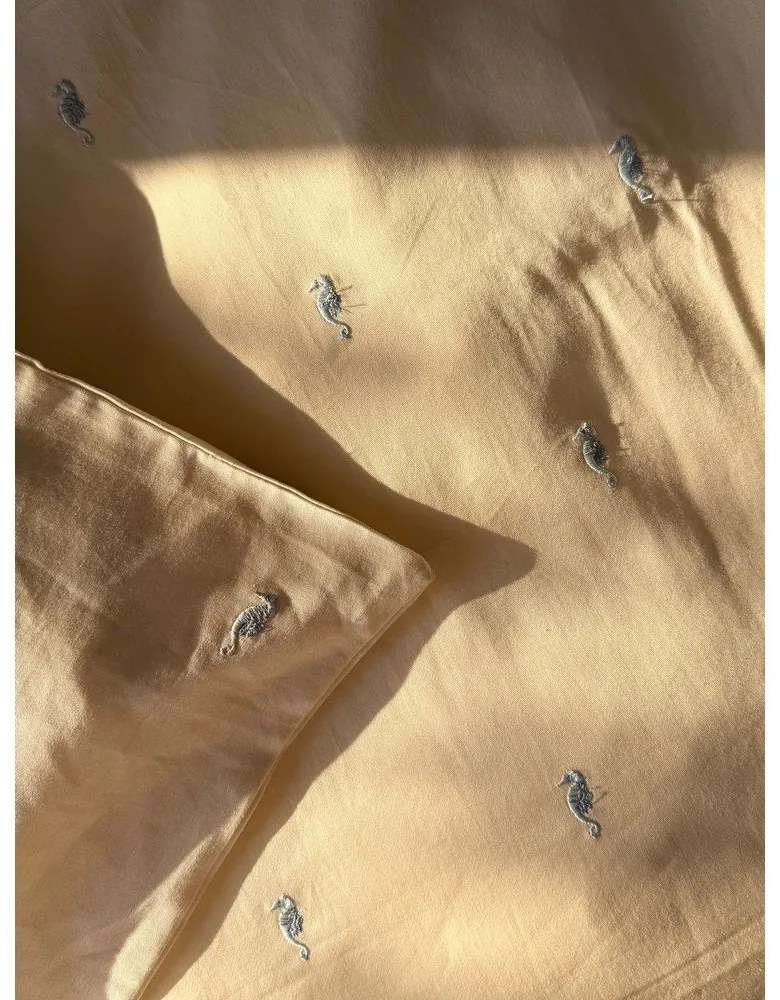 Светложълто детско спално бельо от органичен памук 70x100 cm Sea Garden – Cam Cam Copenhagen