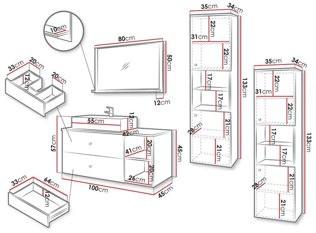 Комплект за баня Kertos Ι-Leuko