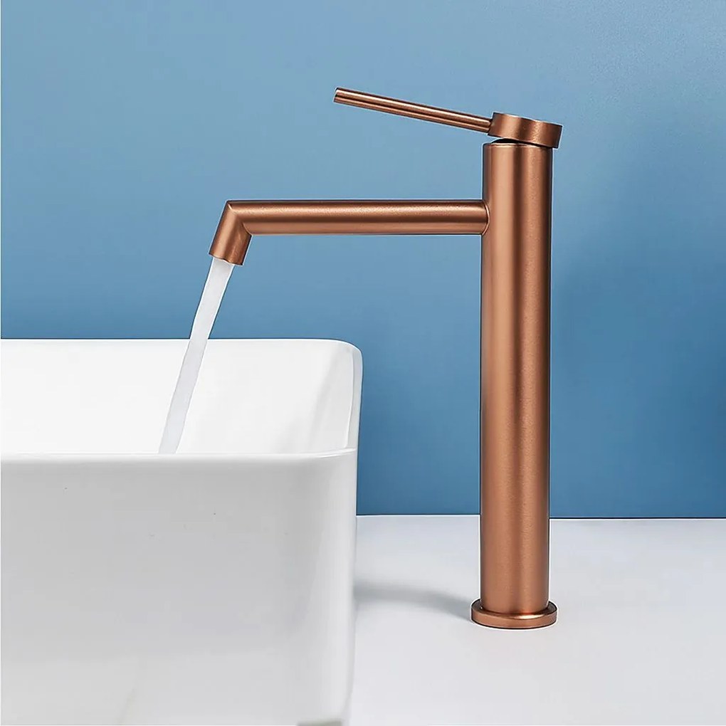 Смесител за мивка Rea FOSS Brush Copper HIGH