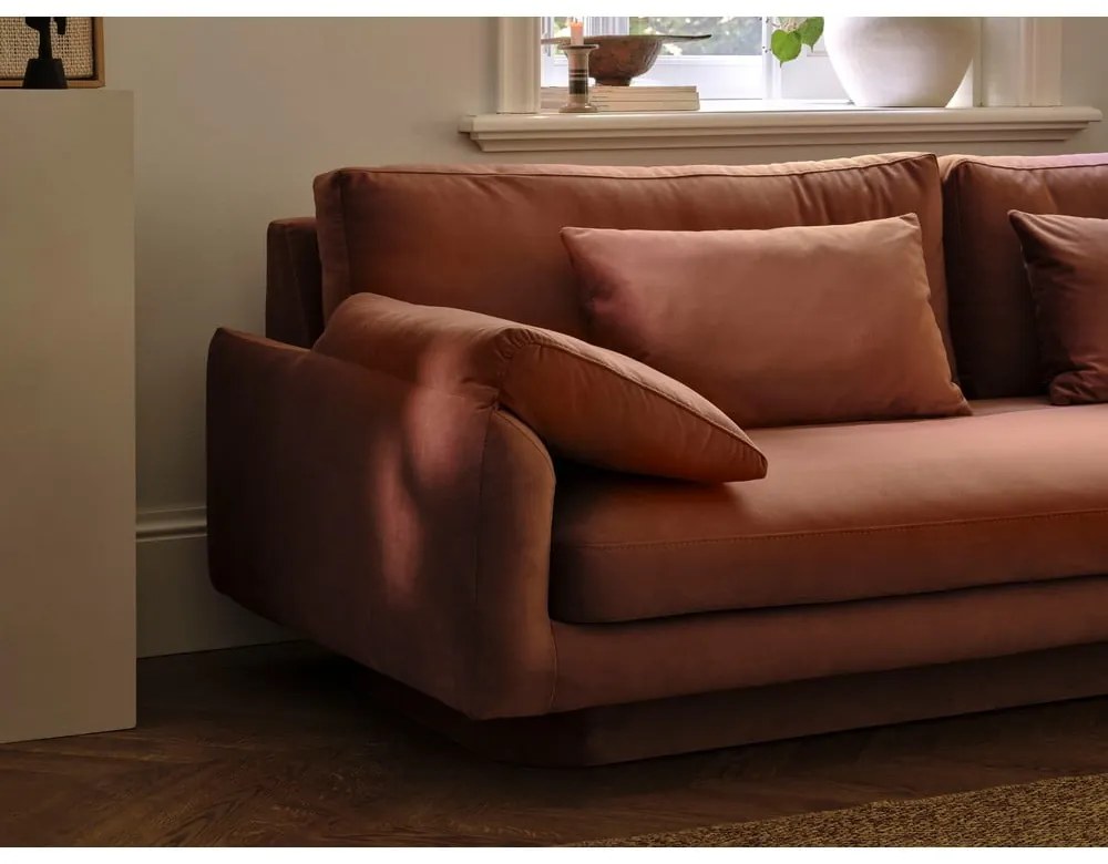 Кафяв кадифен диван 220 cm Torino – Micadoni