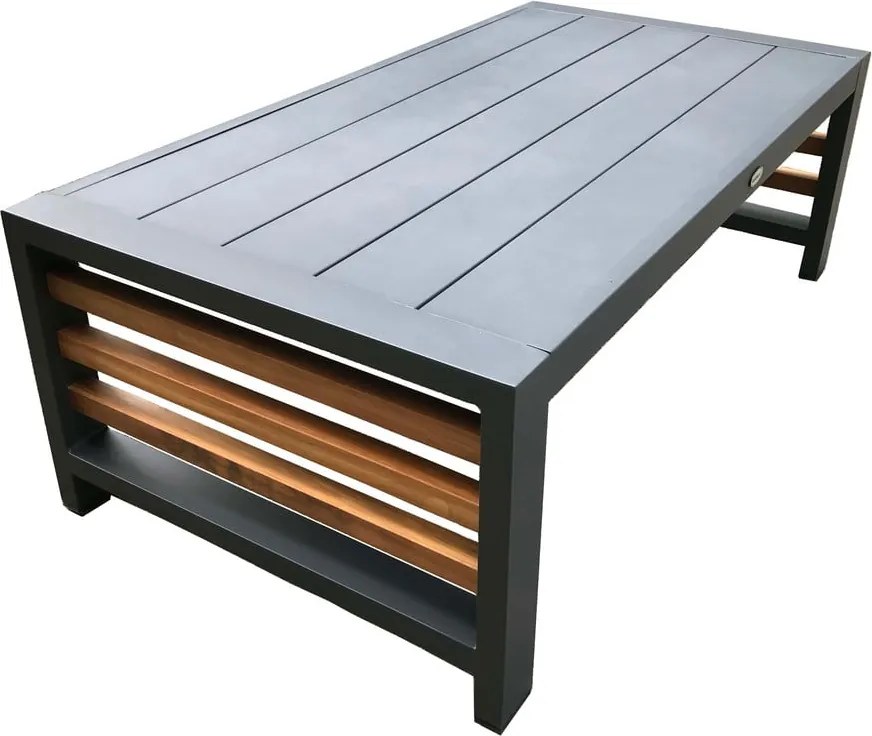 Сив алуминиев градински комплект за отдих за 5 души Colmar – Rojaplast