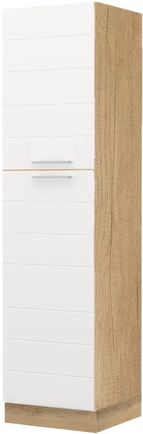 Висок подов шкаф Hudson K23-60-1KF-Fusiko - White